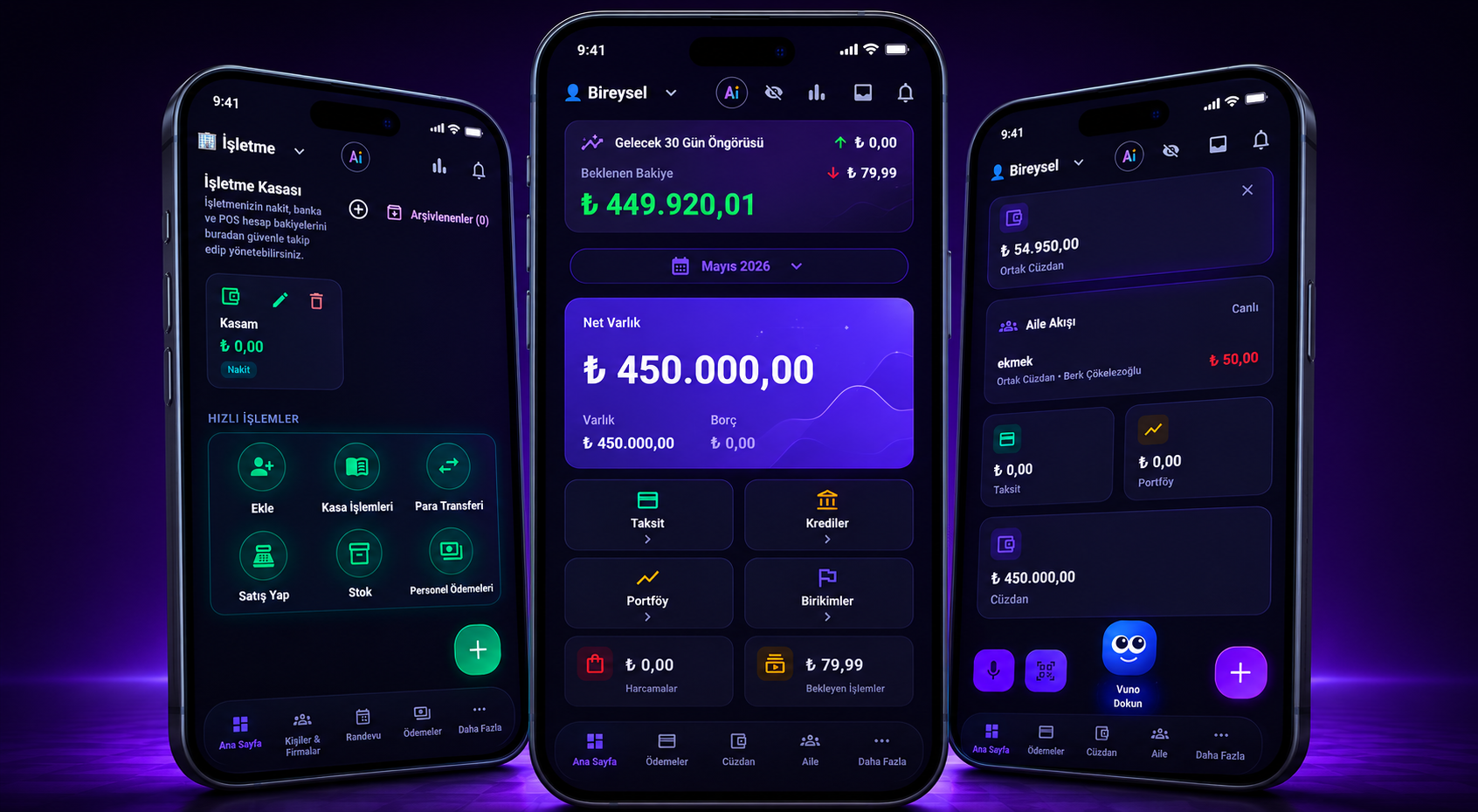 Vunera mobile app interface preview
